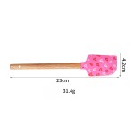 Valentine's Day Baking Pastry Scraper Baking Silicone Spatula Printed Pattern Silicone Spatula