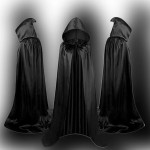 Wholesale Black Satin Halloween Cloak 4 Sizes Party Decoration and Toy Display Promotion Selection