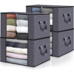 Large Foldable Cotton Linen Clothes Storage Organizer Foldable Folding Bed Thick Breathable Fabric Under-Bed Storage Box Bag