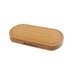 Bamboo Cheese Board and Knife Set Tray with Slide-Out Drawer Deli Utensils for Cheese Cutting Cutting Board