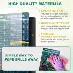 Modern Plastic Air Fryer Quick Reference Guide Magnetic Cheat Sheet Cooking Frying Christmas Sign Fahrenheit Cooking Time