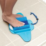 Suction Cup Soft Bristle Volcanic Stone Foot Massage Brush Lazy Foot Washing Brush Set