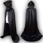 Wholesale Black Satin Halloween Cloak 4 Sizes Party Decoration and Toy Display Promotion Selection