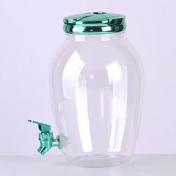 Hot-Selling Transparent Plastic Summer Beverage Dispenser with Faucet Press-Type Camping Water Flow