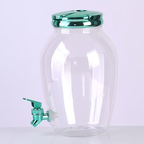 Hot-Selling Transparent Plastic Summer Beverage Dispenser with Faucet Press-Type Camping Water Flow