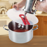 Egg Whisk Silicone Splatter Guard Splash Cover Mixing Bowl Cover Kitchen Cooking Supplies