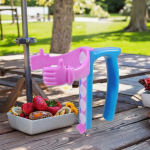 ABS Beverage Can Double-Hand Grip Suction Cup Holder with Anti-Spill Cup Lid and Beverage Can Holder