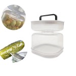 Cross-Border New Kitchen Dry-Wet Separation Hourglass Jar Plastic Container for Food Storage and Pickle Preservation