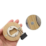 Handmade Bamboo Wood Magnet Bottle Opener Cross-Border DIY Wedding Party Gift Ready Stock Manufacturer Made