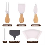 High-Quality 6-Piece Cheese Tool Set Stainless Steel Kitchen Knife Includes Cheese Slicer and Butter Knife