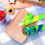 Custom Logo DIY Colorful Silicone Popsicle Mold with Lid Homemade Popsicle Making Tool Ice Cream Machine