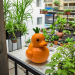 Fantasy Style Eco-Friendly Resin Craft Vegetable Duck Nodding Doll Statue Painted Design Garden Decoration Statue
