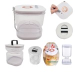 Cross-Border New Kitchen Dry-Wet Separation Hourglass Jar Plastic Container for Food Storage and Pickle Preservation
