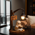 3D Resin Halloween Ghost Night Light Cute Little Ghost Warm Night Light Party Home Table Decoration Item