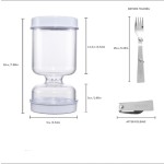 Cross-Border New Kitchen Dry-Wet Separation Hourglass Jar Plastic Container for Food Storage and Pickle Preservation