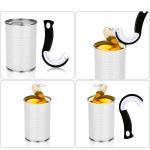 J-Shaped Multifunctional Ring Pull Can Opener Easy-Grip Can Lid Opener Cans and Bottles Kitchen Tool Bottle Opener
