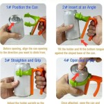 ABS Beverage Can Double-Hand Grip Suction Cup Holder with Anti-Spill Cup Lid and Beverage Can Holder