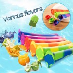 Custom Logo DIY Colorful Silicone Popsicle Mold with Lid Homemade Popsicle Making Tool Ice Cream Machine