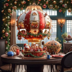 Christmas Hot-Selling Balloon Santa Claus Acrylic Hanging Decoration Bedroom Living Room Wall Decoration