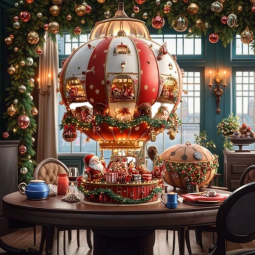 Christmas Hot-Selling Balloon Santa Claus Acrylic Hanging Decoration Bedroom Living Room Wall Decoration