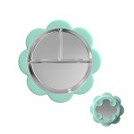 2025 Hot-Selling New Baby Product Cute Design Stainless Steel Baby Suction Plate Removable Silicone Shell