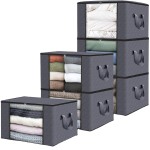 Large Foldable Cotton Linen Clothes Storage Organizer Foldable Folding Bed Thick Breathable Fabric Under-Bed Storage Box Bag