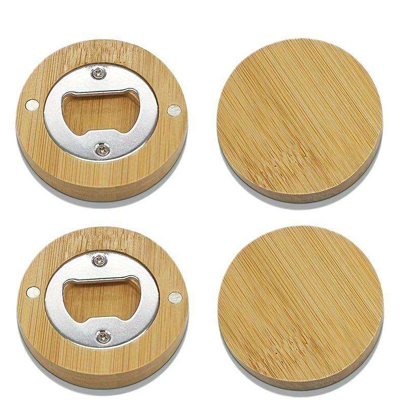 Handmade Bamboo Wood Magnet Bottle Opener Cross-Border DIY Wedding Party Gift Ready Stock Manufacturer Made