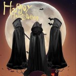 Wholesale Black Satin Halloween Cloak 4 Sizes Party Decoration and Toy Display Promotion Selection