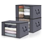 Large Foldable Cotton Linen Clothes Storage Organizer Foldable Folding Bed Thick Breathable Fabric Under-Bed Storage Box Bag