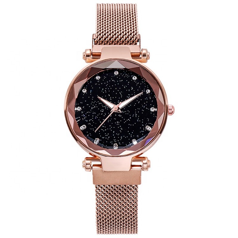 Online Best Selling Products Luxury Watches Fashion Women Watches Luxury Starry Sky Rhinestone Ladies Magnet Watch