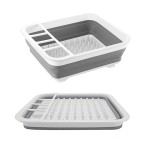 热卖高品质的方形塑料架碟折叠储存碟排水架厨房储存架