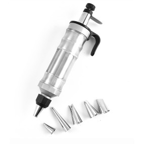 DIY Cake Tools Baking Supplies 304 Stainless Steel Piping Gun Set Aluminum Cream Nozzle Cake Decorating Icing Piping Nozzles Set