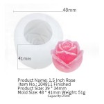 新产品3D玫瑰花硅胶方糖模具DIY工艺树脂模具蛋糕蜡烛肥皂制作慕斯冰蛋糕巧克力模具