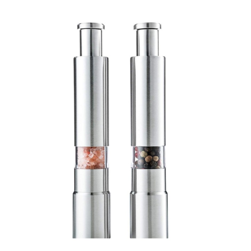 Factory Supply Premium Salt Grinder Bottle Stainless Steel Salt and Pepper Grinder Set Stainless Steel Pepper Mill and Salt Mill