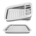 热卖高品质的方形塑料架碟折叠储存碟排水架厨房储存架