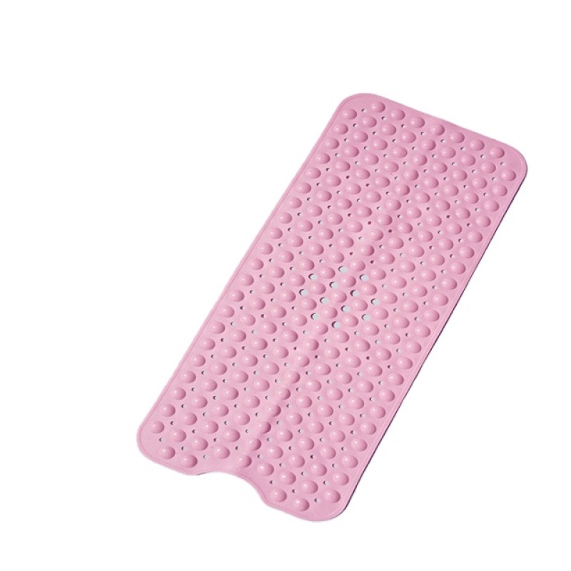 Hot Selling Extra Large PVC Bathroom Mats Non-Slip Shower Tub Mat Suction Cups Machine Washable Bathtub Drain Holes Plants