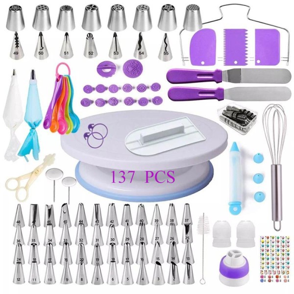 热卖高品质137/205/69件烘焙糕点蛋糕工具配件Reposteria蛋糕装饰用品套件