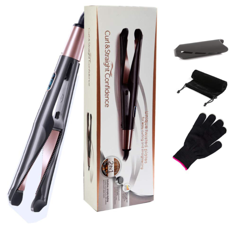 Electric Heating Splint Automatic Spiral Three-in-one Straight Hair Curler Wave Splint Curl Straight Dual-use Curling Iron