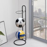 最畅销的3层室内铁儿童篮球足球排球储物架球展示架组织者