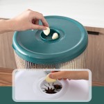热气密谷物分配器，粮食储存和容器旋转密封家庭粮食储存箱，厨房储存