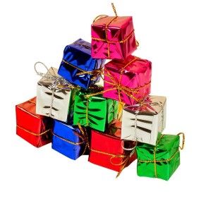 Factory Plastic Other Christmas Decorations Home Outdoor Party Hanging Mini Gift Box Christmas Tree Decoration Set