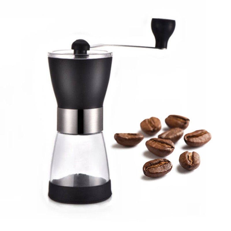 Wholesale Hand Mill Best Price Mini Portable Stainless Steel ABS Body Ceramic Burr Adjustable Hand Manual Coffee Grinder Mill