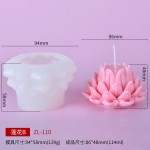 来源工厂莲花香薰蜡烛硅胶模具手工模拟花汽车扩散石模具