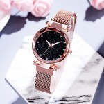 网上最畅销的产品奢侈手表时尚女性手表豪华星空莱茵石女士磁铁手表