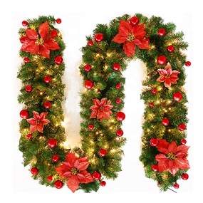 Christmas Wreath for Front Door Handmade Rattan Garland Shopping Mall Christmas Tree Door Decoration Wreath Guirnalda Navidad