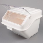厨房计量白色面粉大米21gl 27gl配料箱分配器塑料食品储存容器桶