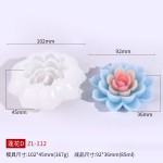 来源工厂莲花香薰蜡烛硅胶模具手工模拟花汽车扩散石模具