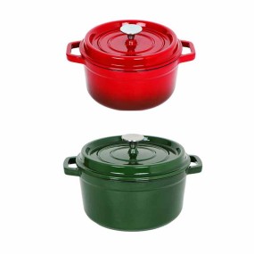 New Best-selling Kitchen Customized Enamel Cooking Pots Set Wholesale Nonstick Enamel Cast Iron Cookware