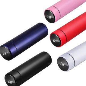 Luxury 350ml Stainless Steel Thermos Flask Fashion Coffee & Water Bottle with LED Temperature Display & Direct Drinking Feature