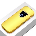 优质黄金花式定制Usb豪华打火机电动打火机可充电